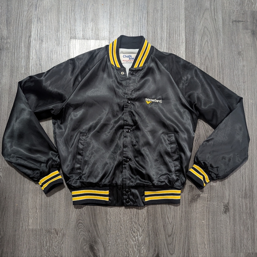 Vintage 90s Chalk Line Satin Varsity Jacket